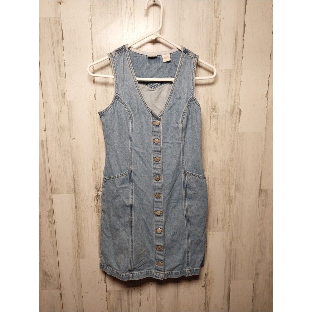 Levi’s Vianna Vest Mini Dress Button up Blue Jean dress Size Medium